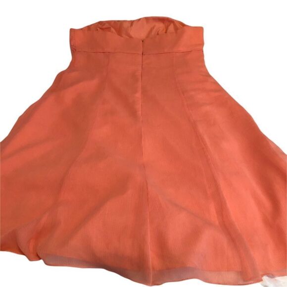 David’s Bridal Party or Going Out Strapless Coral Dress - Picture 2 of 10